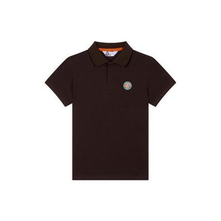 Polo Basique garçon Roland-Garros - Chocolat