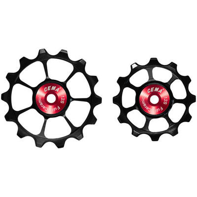 Cema deraileurwieltjes volledig keramisch dura ace 12v zwart