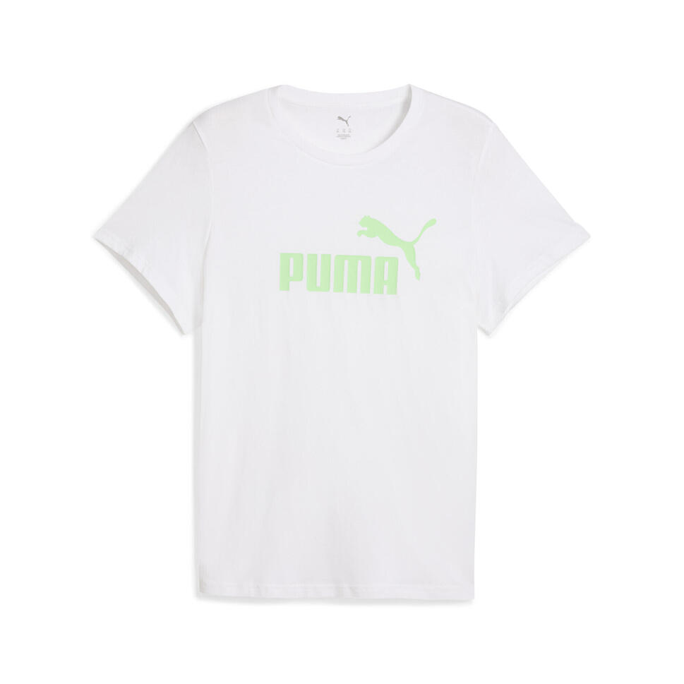 Damska koszulka z logo ESS No. 1 PUMA White Spring Fern Green