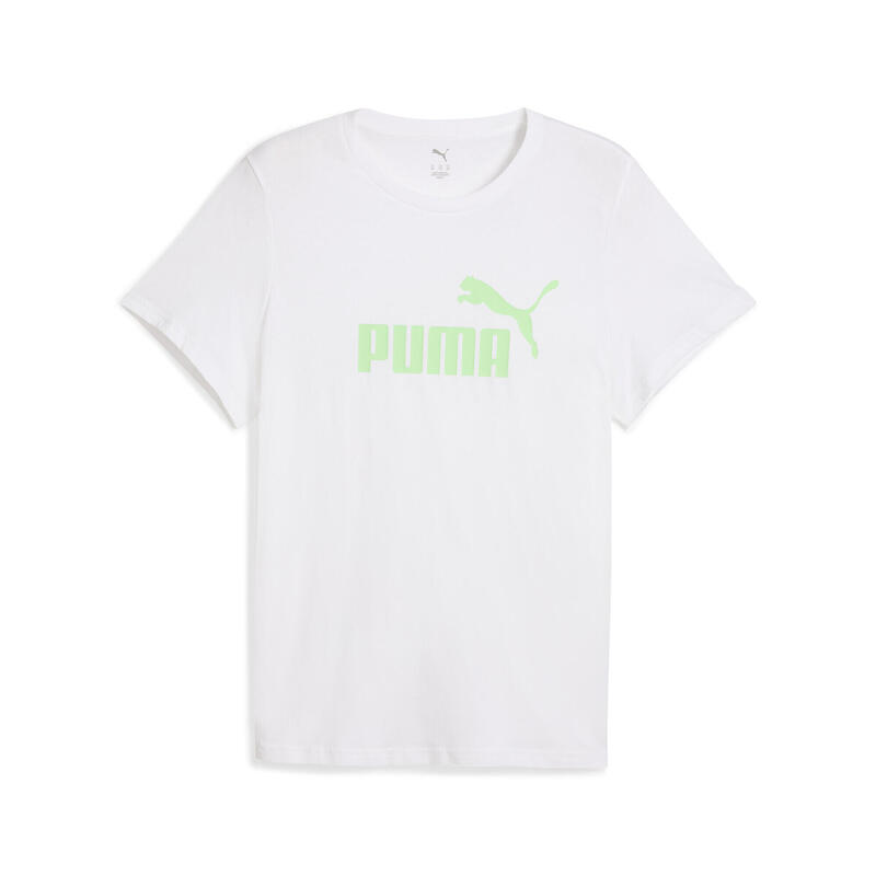 Damska koszulka z logo ESS No. 1 PUMA White Spring Fern Green
