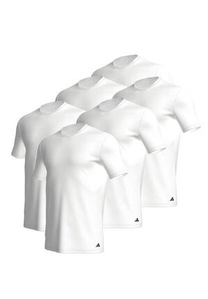 adidas Crew Neck T-Shirt Herren Unterhemd Rund Ausschnitt Baumwolle 6er Pack