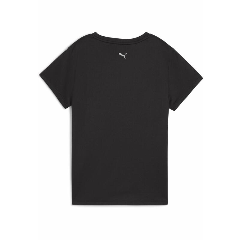 Damska koszulka do biegania z grafiką i napisem PUMA Black Q2