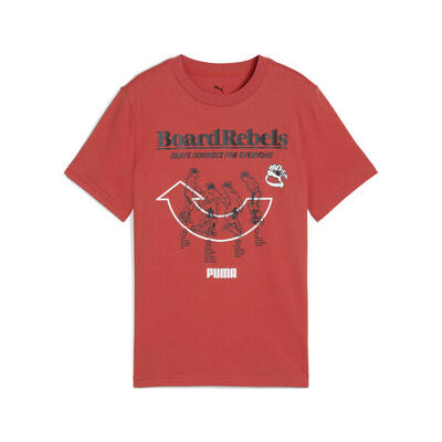 Mid 90s t-shirt met print voor jongeren puma red fire