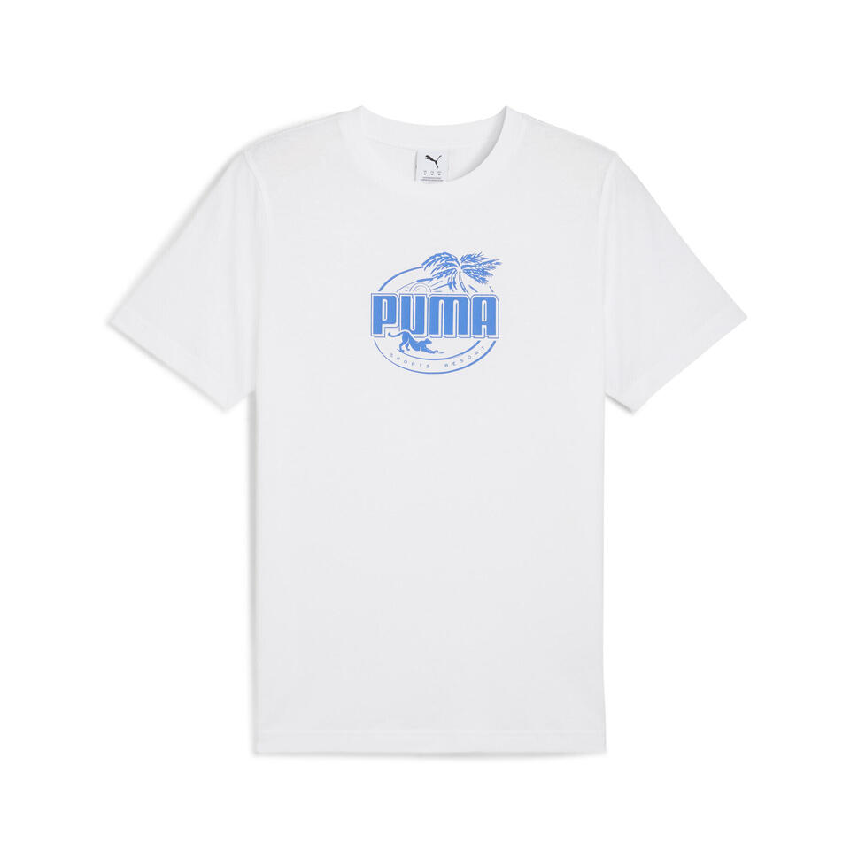 Męska koszulka Palm Resort z grafiką PUMA White