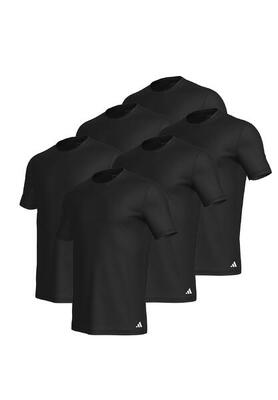 adidas Crew Neck T-Shirt Herren Unterhemd Rund Ausschnitt Baumwolle 6er Pack