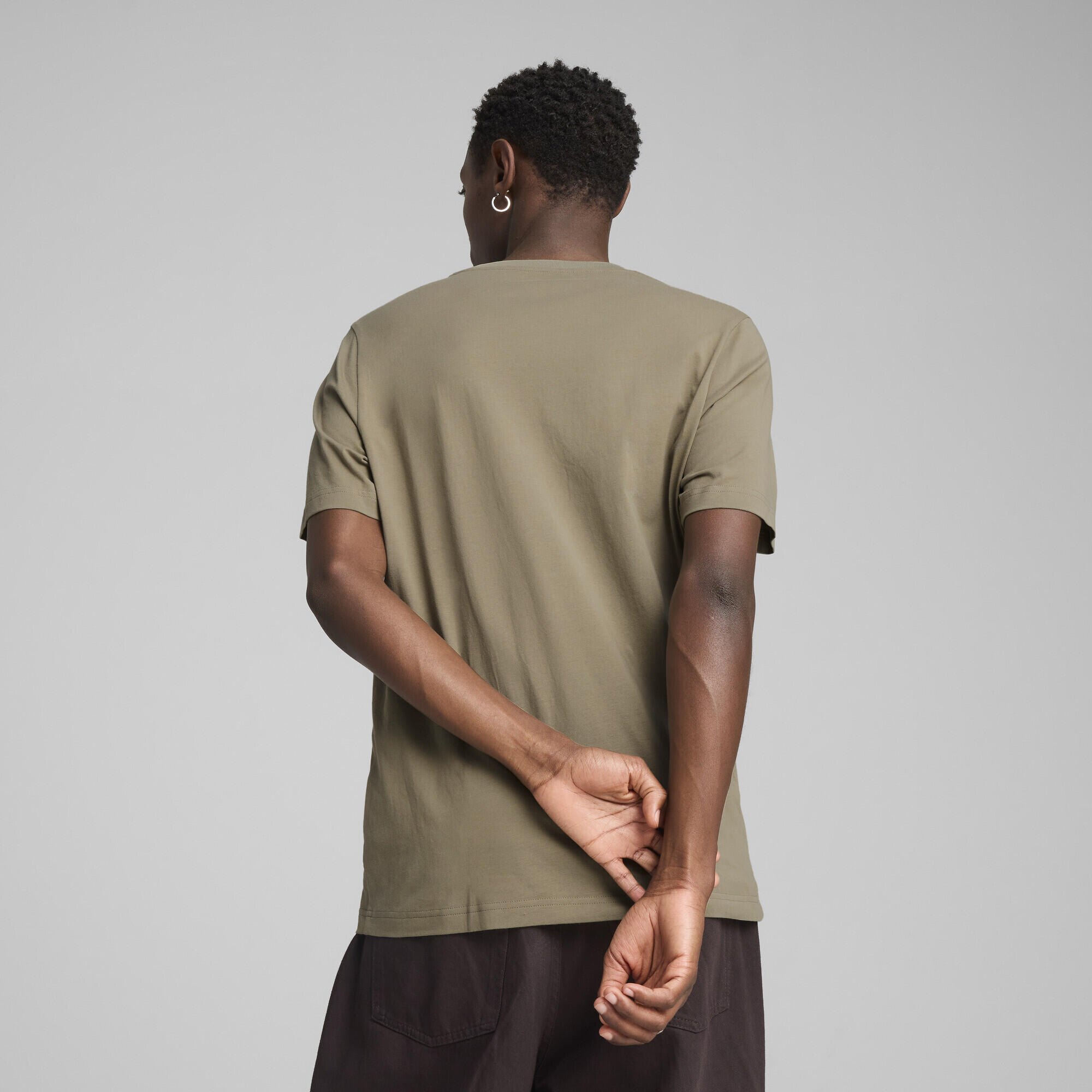 T-shirt Essentials con logo piccolo N. 1 da uomo PUMA Velvet Moss Brown 3/7