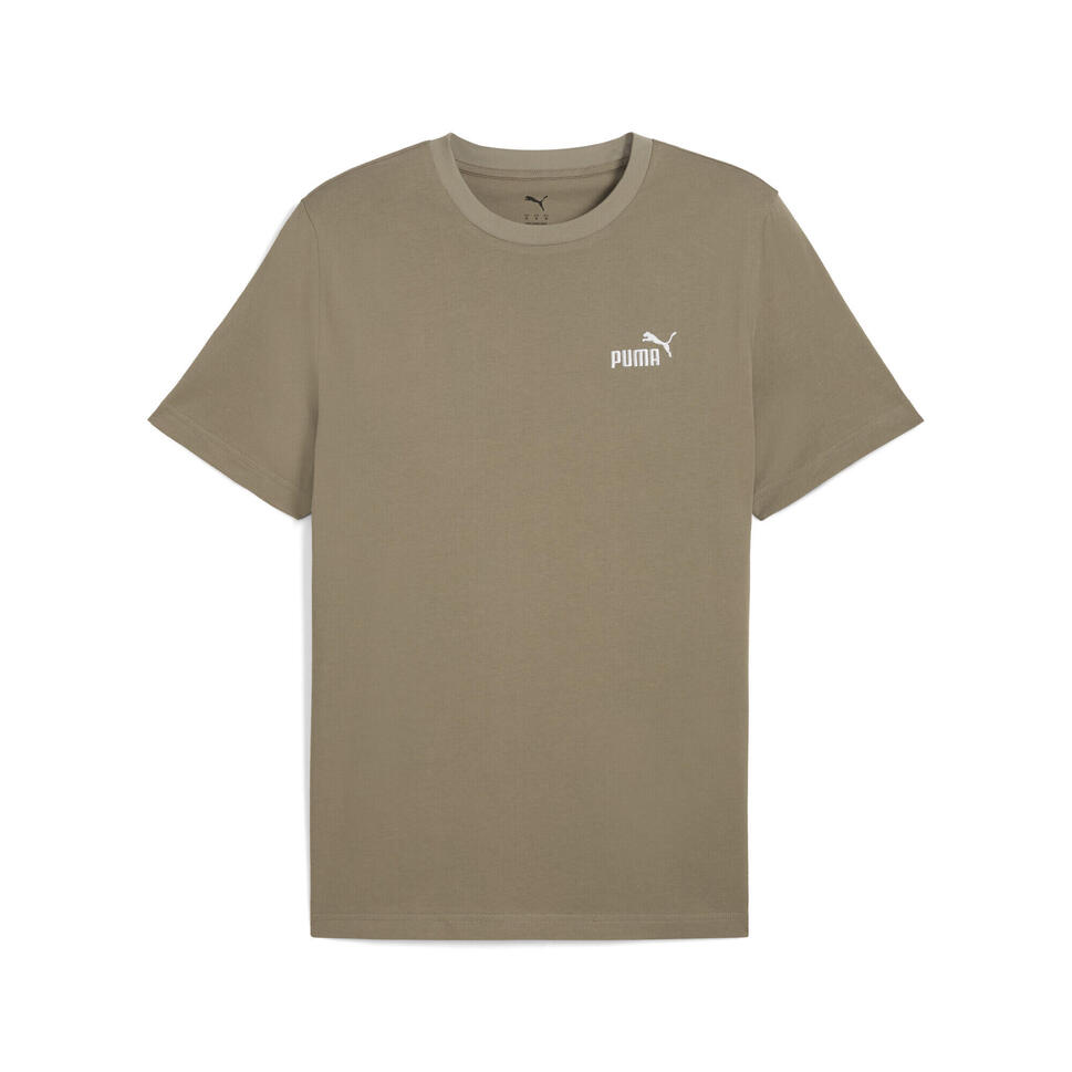 Męska koszulka Essentials z małym logo No. 1 PUMA Velvet Moss Brown