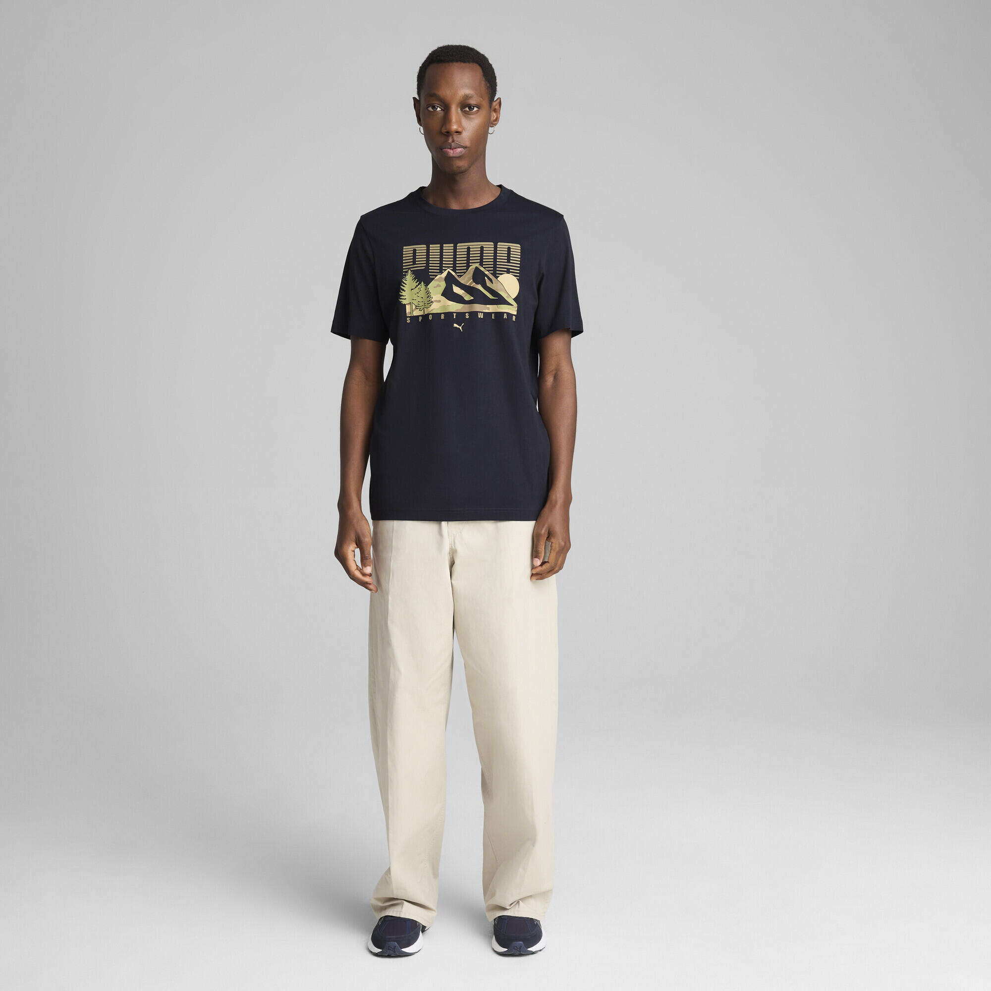 T-shirt grafica Mountain da uomo PUMA New Navy Blue 5/7