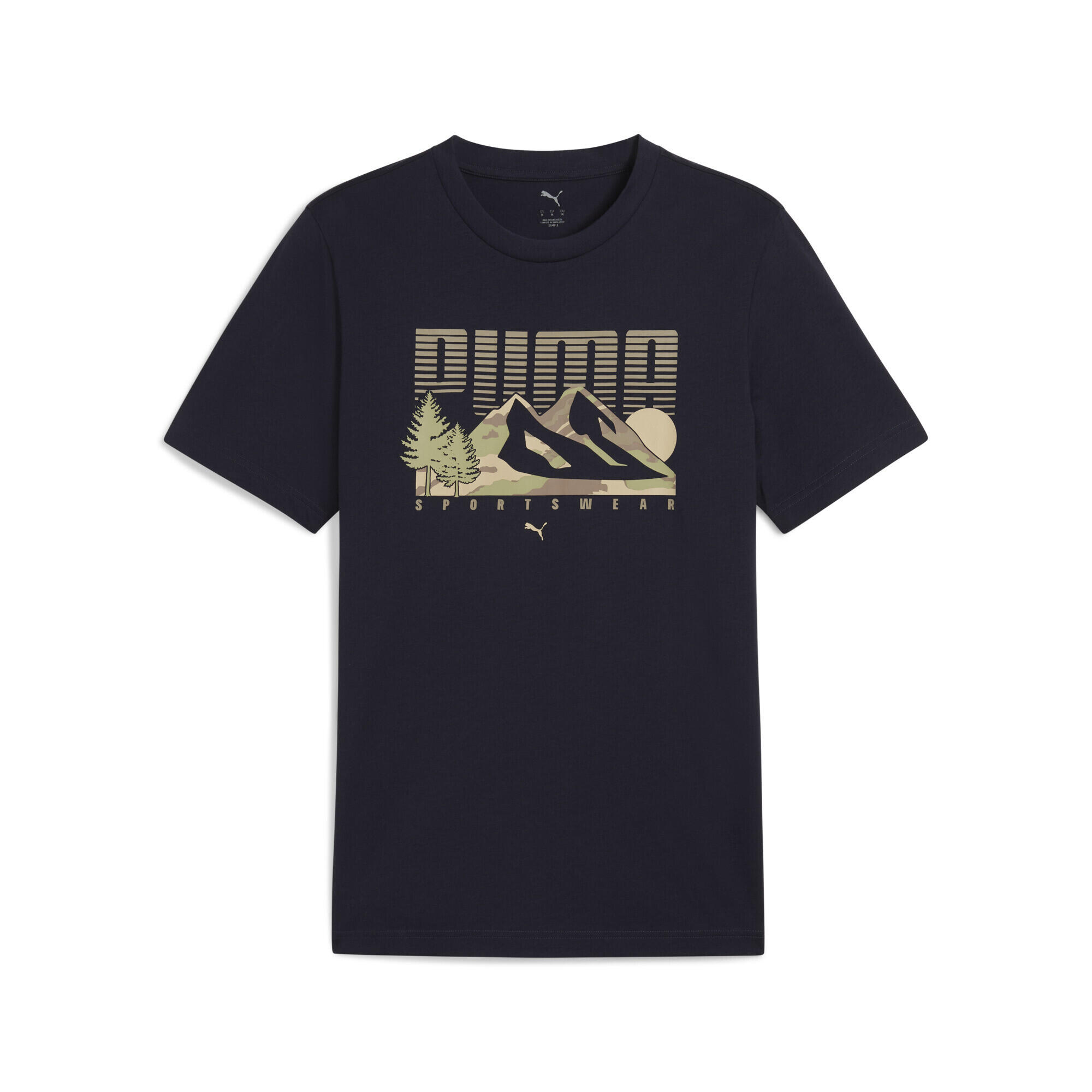 PUMA Graphics Mountain Tee Men New Navy Blue
