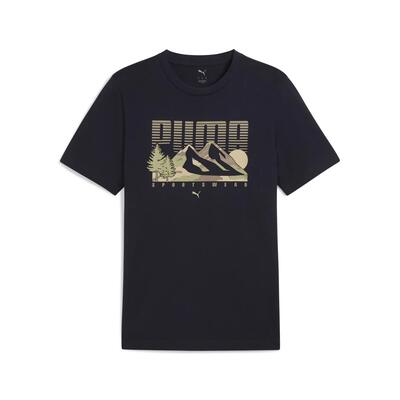 Graphics mountain t-shirt voor heren puma new navy blue