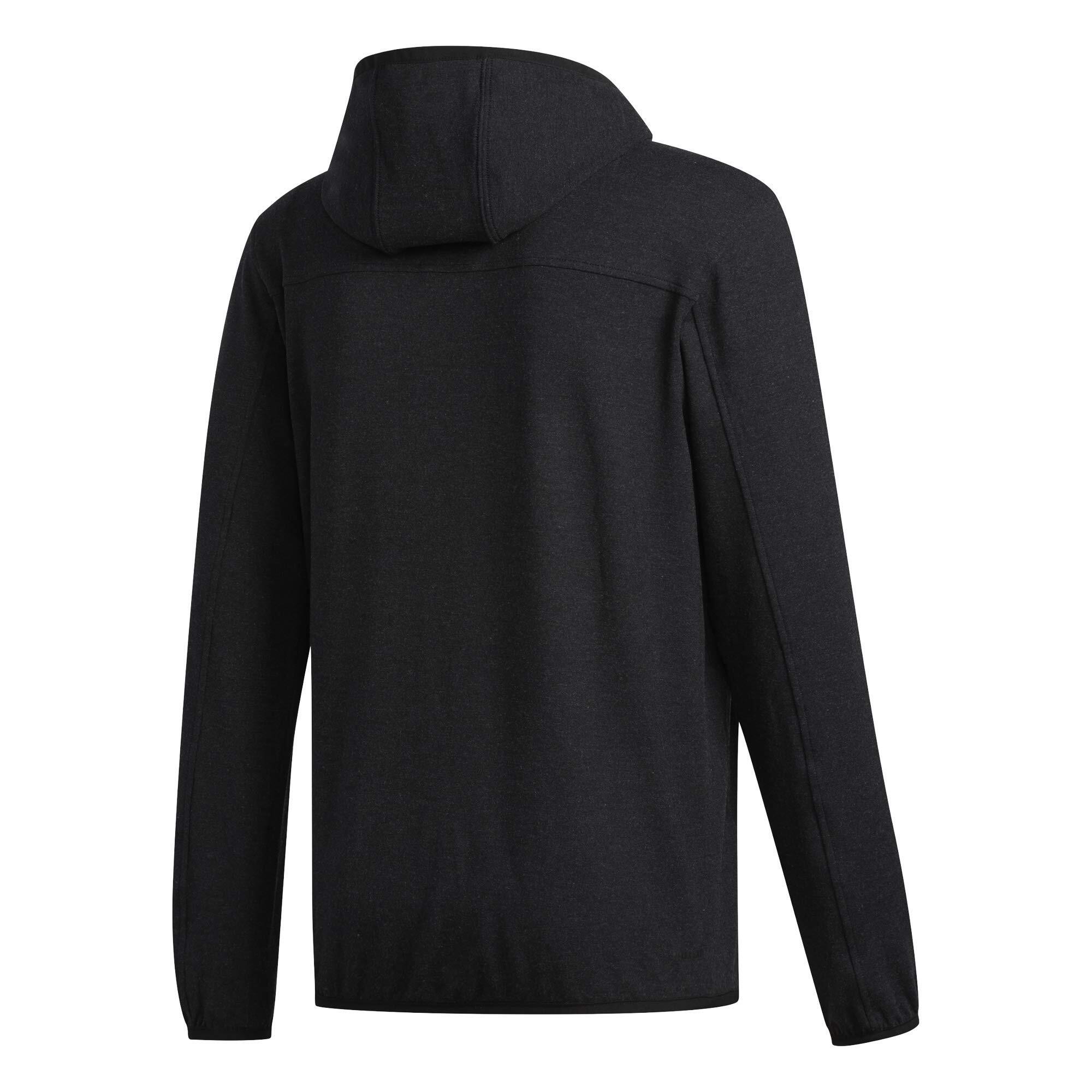 adidas City FLC F/Z HD Felpa con cappuccio Uomo, Nero, Taglio regolare, M 3/3