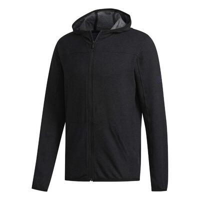 Adidas city flc f/z hd heren hoodie, zwart, m