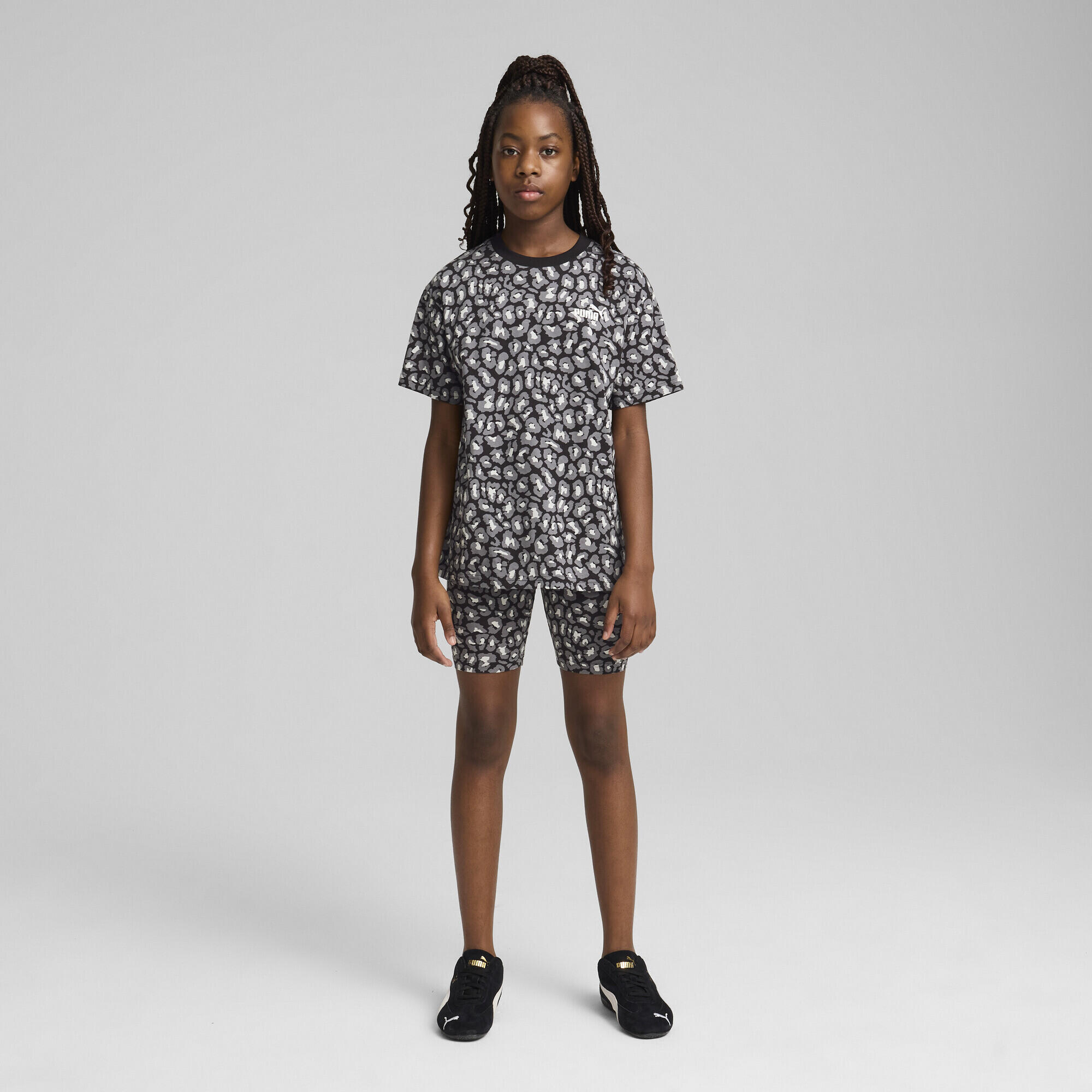 Leggings corti Essentials Animal da ragazza PUMA Black 5/7