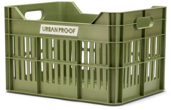 UrbanProof Cassa bici 30 L in PP riciclato verde oliva 40 x 30 x 25 cm.