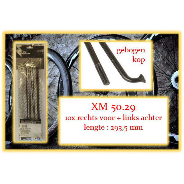 MICHE Drát předního a zadního kola XM-50/XM-45 (x10)