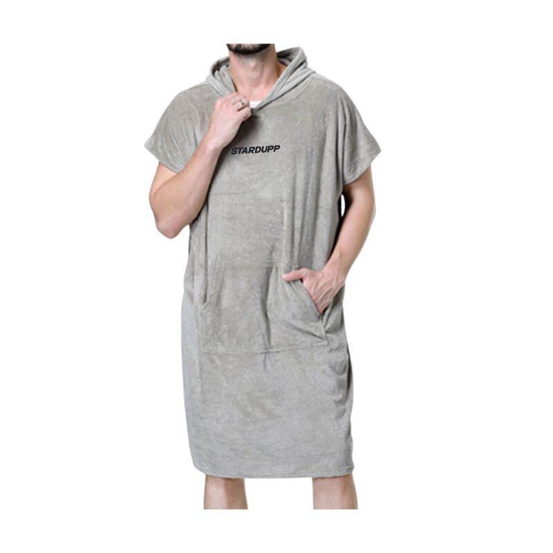 STARDUPP Poncho Stardupp Teddy Khaki Microcotone - Cappuccio & Tasca