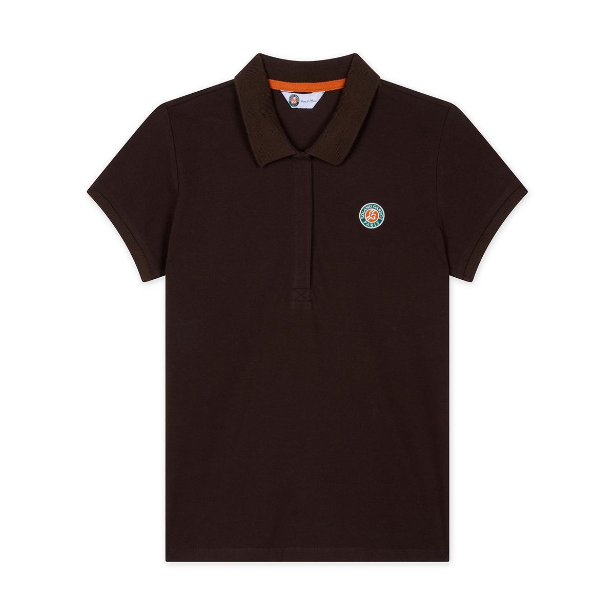 Polo Basique Femme Roland-Garros - Chocolat 4/4