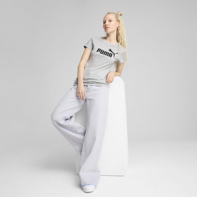 Tricou femei Puma Ess No. 1 Logo Tee, Gri