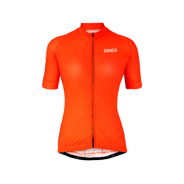 Principal Jersey - Short Sleeved Womens Cycling Jersey - Orange 1/4