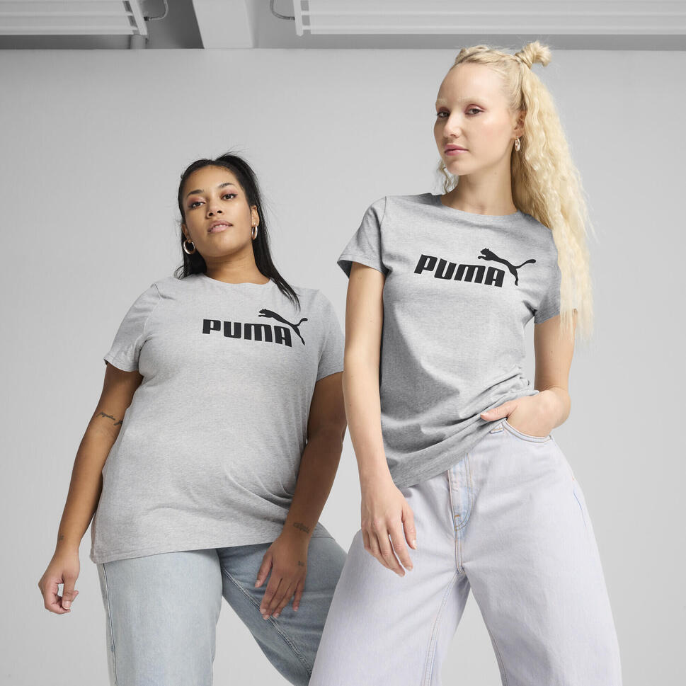 Damska koszulka ESS No. 1 Logo PUMA Light Gray Heather
