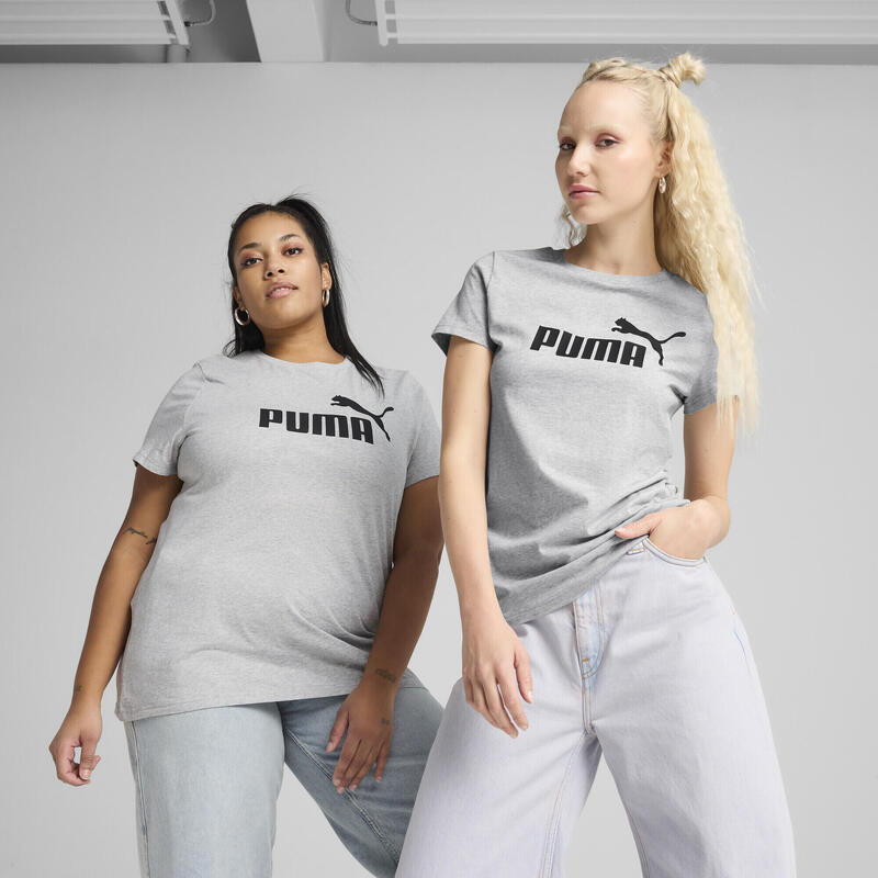 Tricou femei Puma Ess No. 1 Logo Tee, Gri