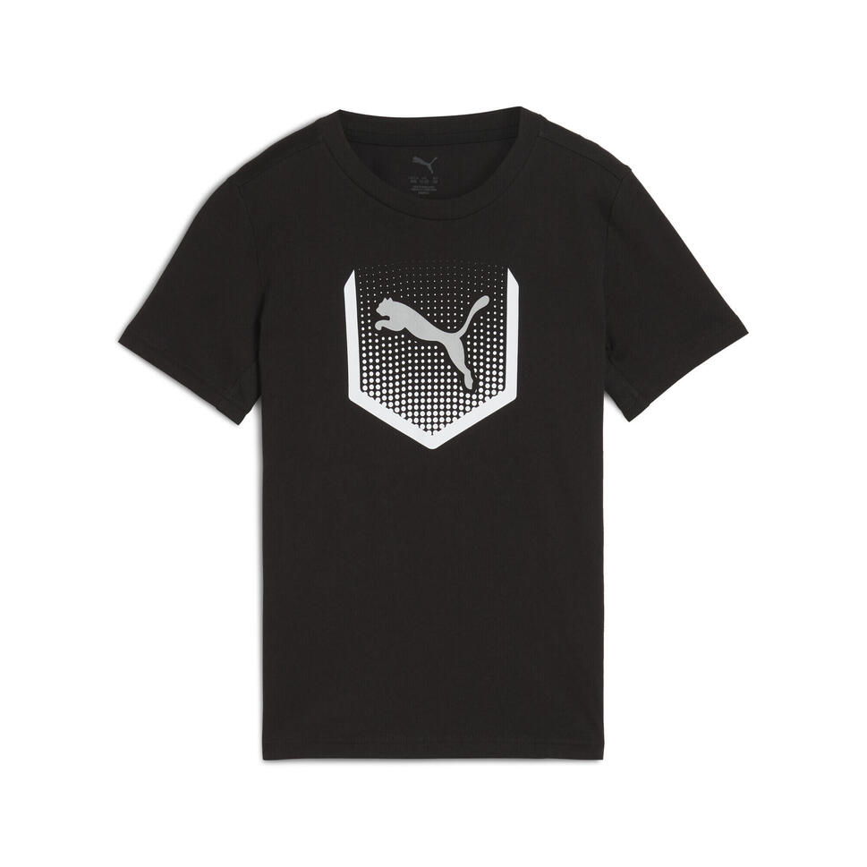 Młodzieżowa koszulka Active Sports z grafiką PUMA Black