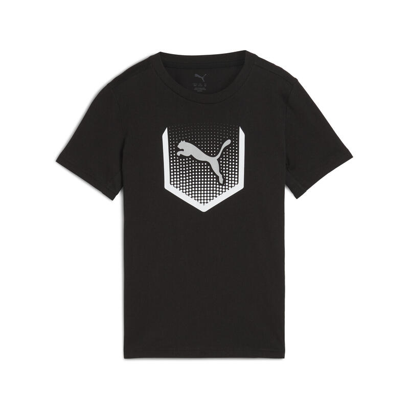 Młodzieżowa koszulka Active Sports z grafiką PUMA Black