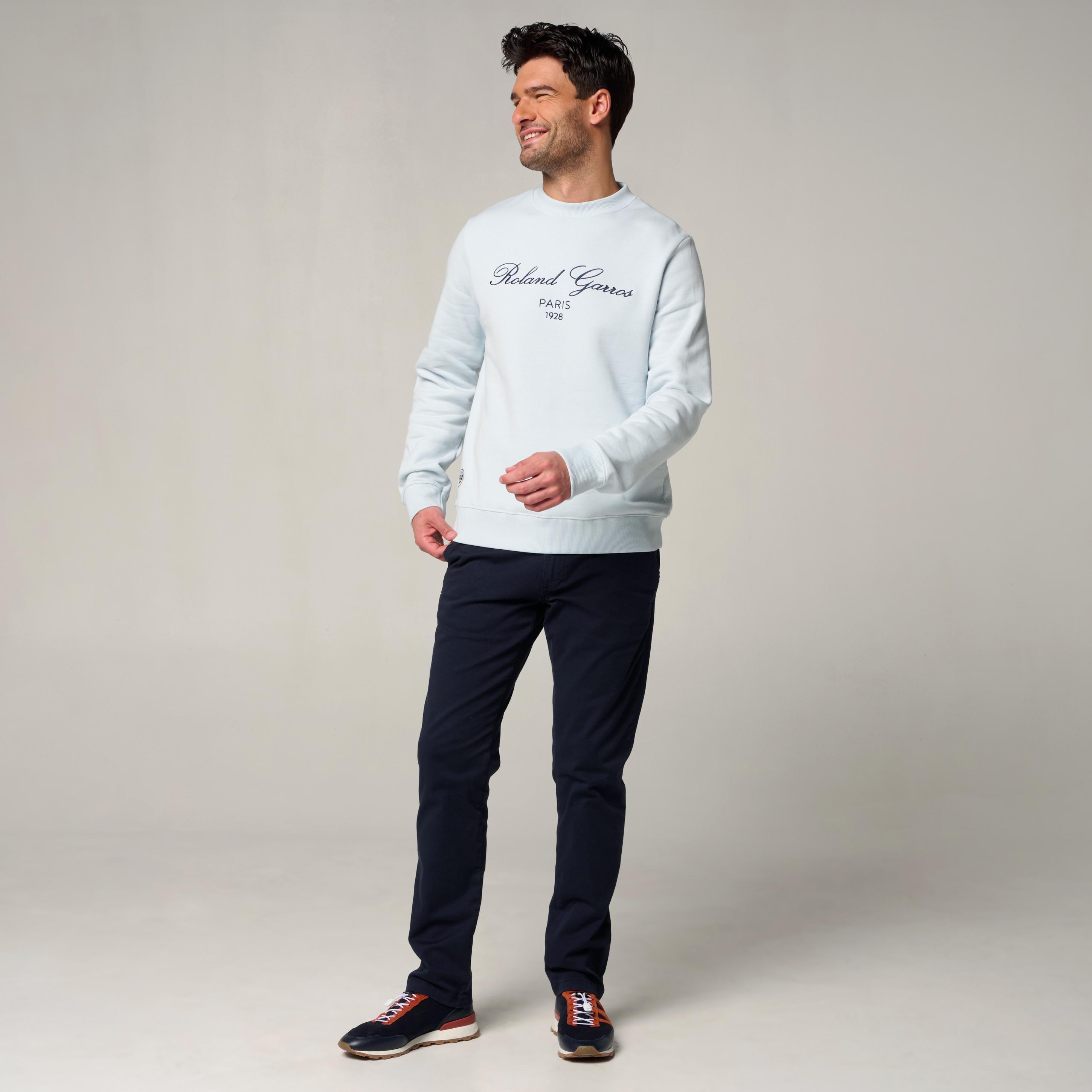 Sweat Sporty Chic homme Roland-Garros - Bleu clair 4/5