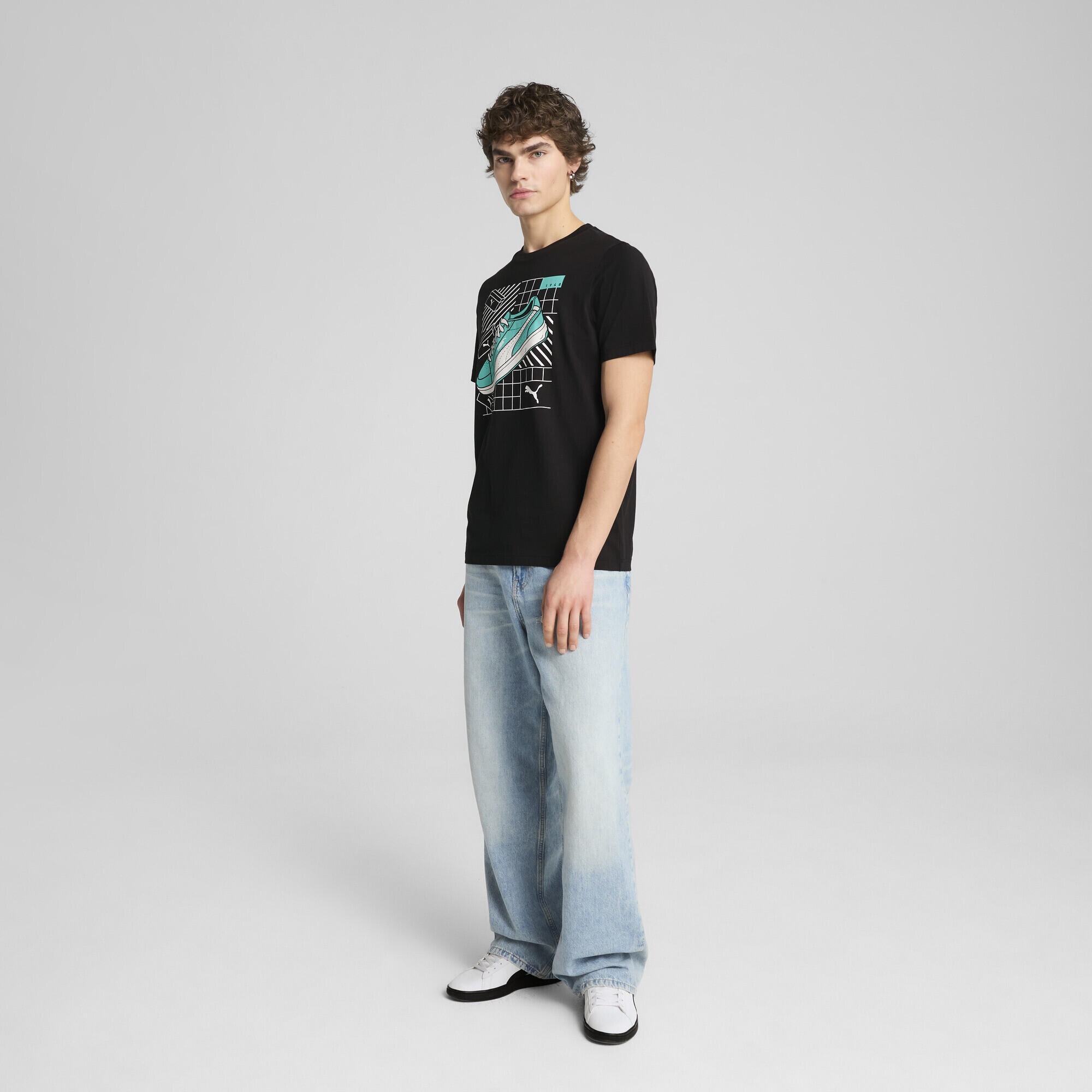 T-shirt grafica Sneaker da uomo PUMA Black 5/7