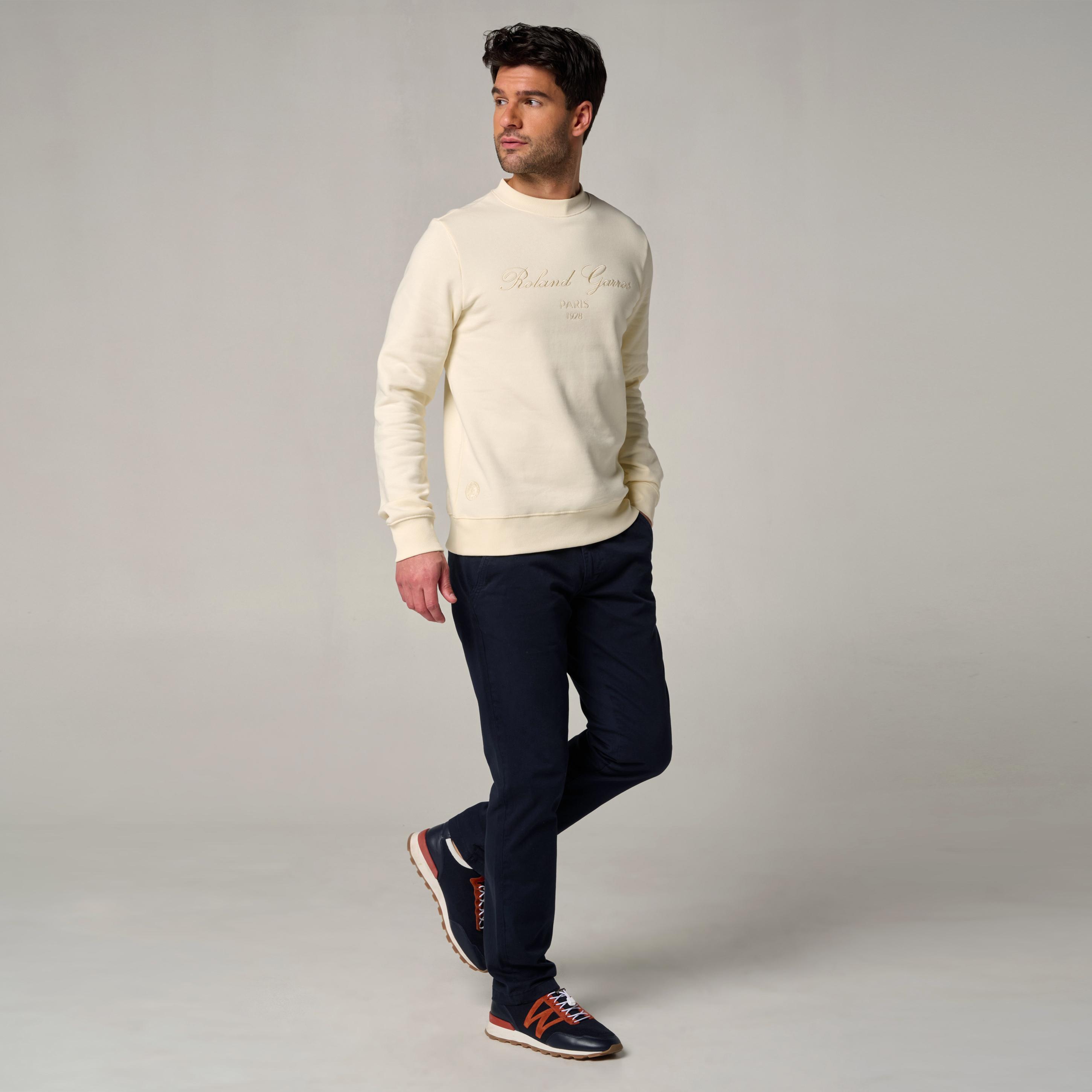 Sweat Sporty Chic homme Roland-Garros - Ecru 3/5