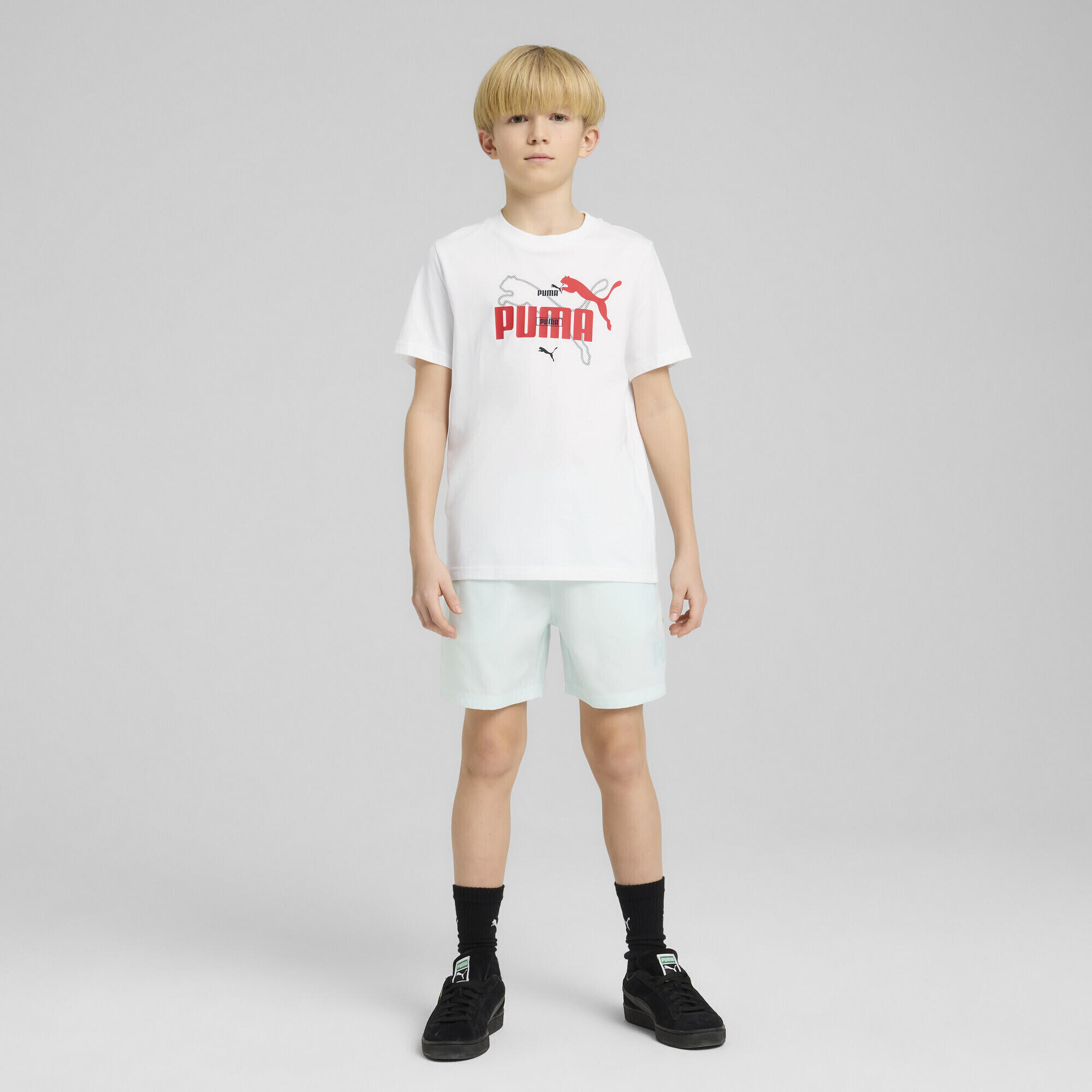 Short tissé à logo Lab Summer Essentials Enfant et Adolescent PUMA Peaceful Blue 5/7