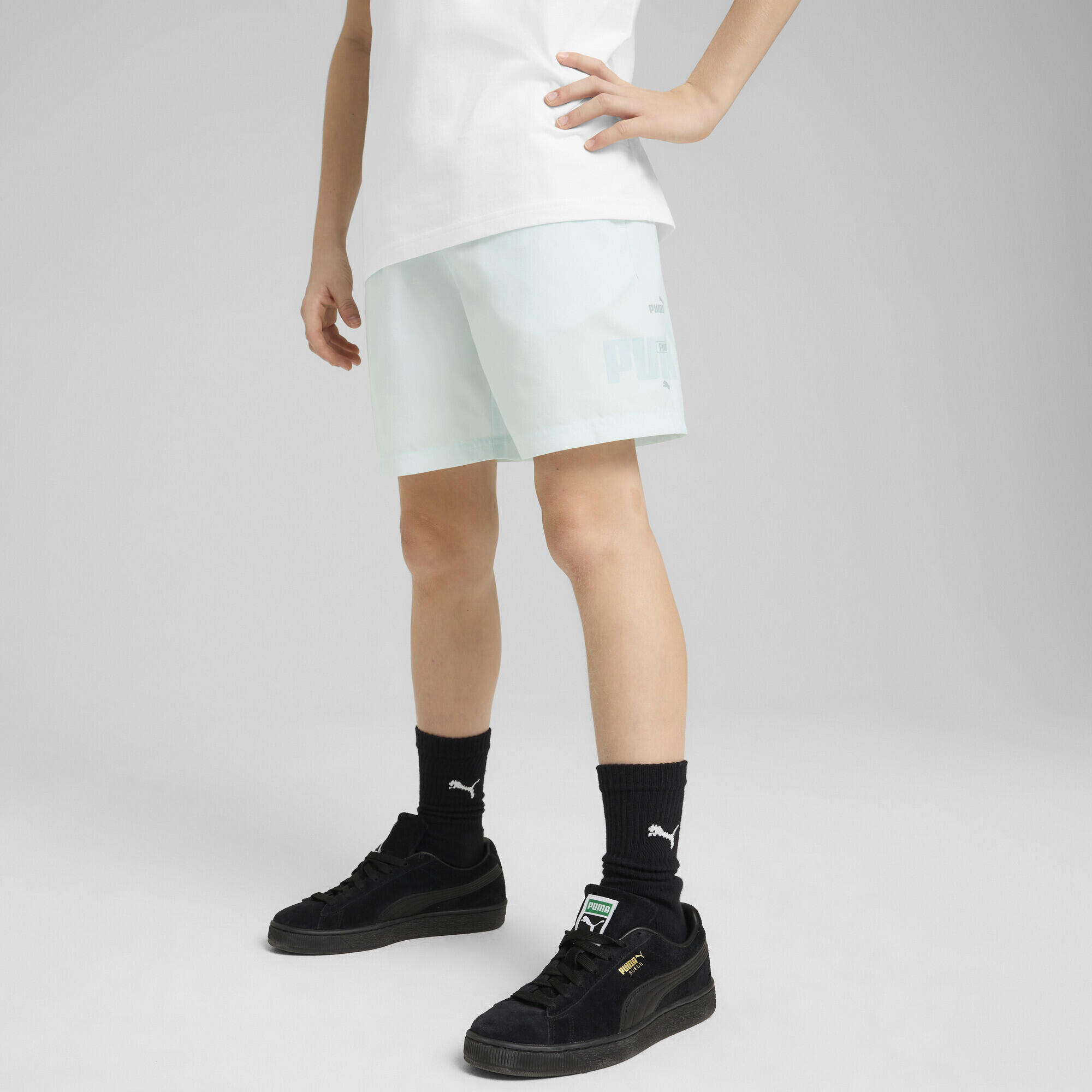 Short tissé à logo Lab Summer Essentials Enfant et Adolescent PUMA Peaceful Blue 2/7