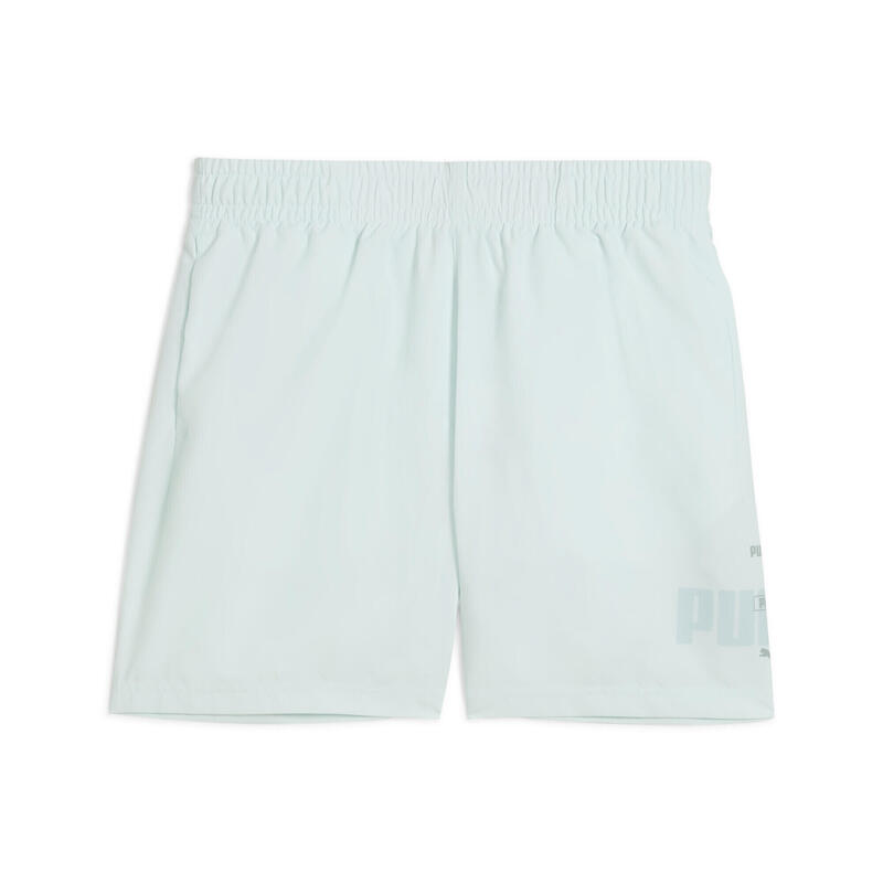 Młodzieżowe tkane szorty Essentials Logo Lab Summer PUMA Peaceful Blue
