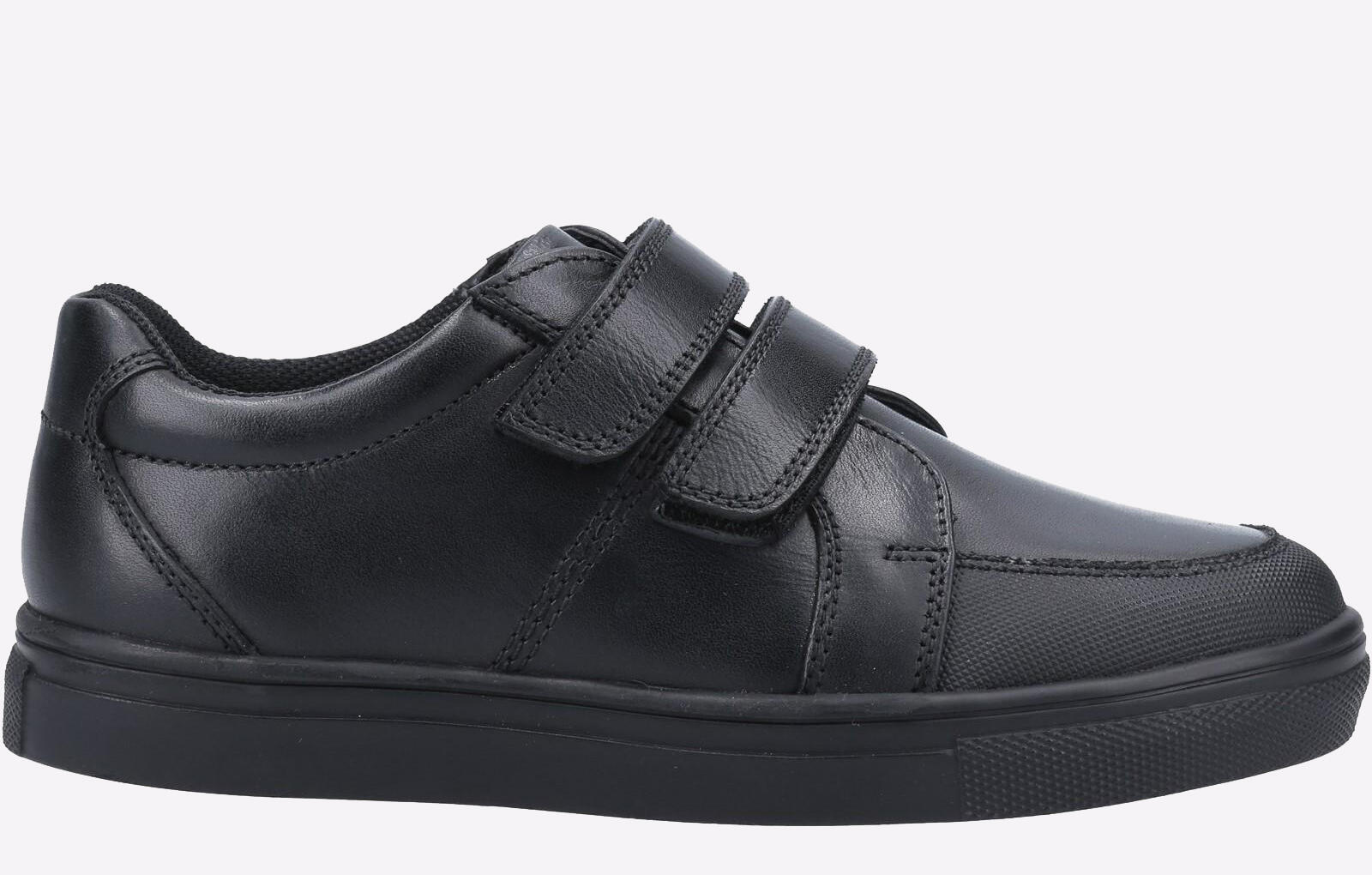 Hush Puppies Santos Leather Memory Foam Junior Boys Shoes 1/4