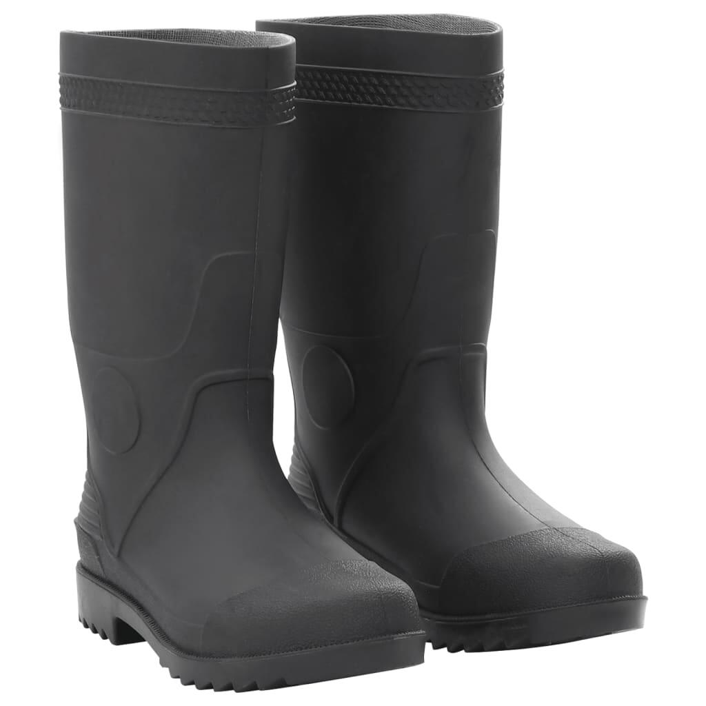 Botas de lluvia Vidaxl resistentes tamaño 40 en PVC negro 1/4