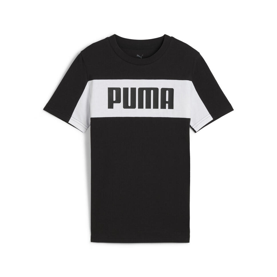 Młodzieżowa koszulka Essentials Block PUMA Black