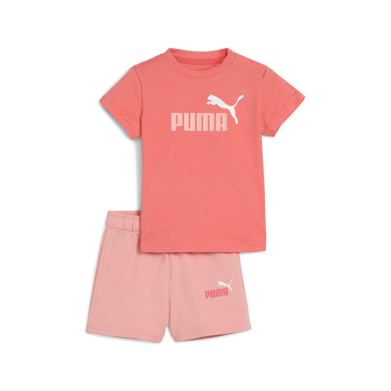 Minicats Essentials Tee and Shorts Set Toddler PUMA Peach Frost Red