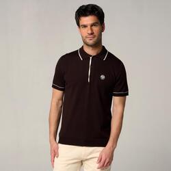 Polo Heritage Homme Roland-Garros - Chocolat