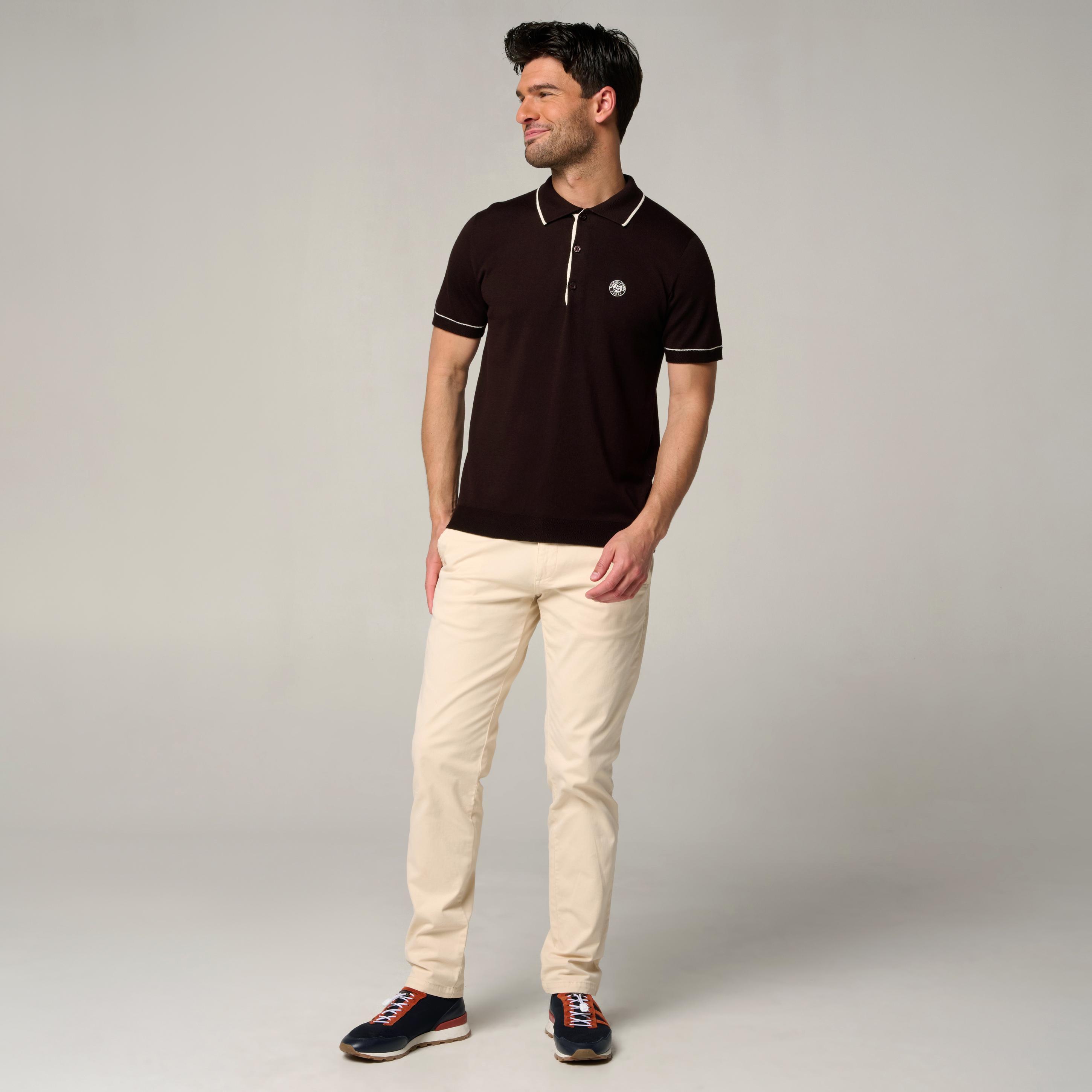 Polo Heritage Homme Roland-Garros - Chocolat 3/5