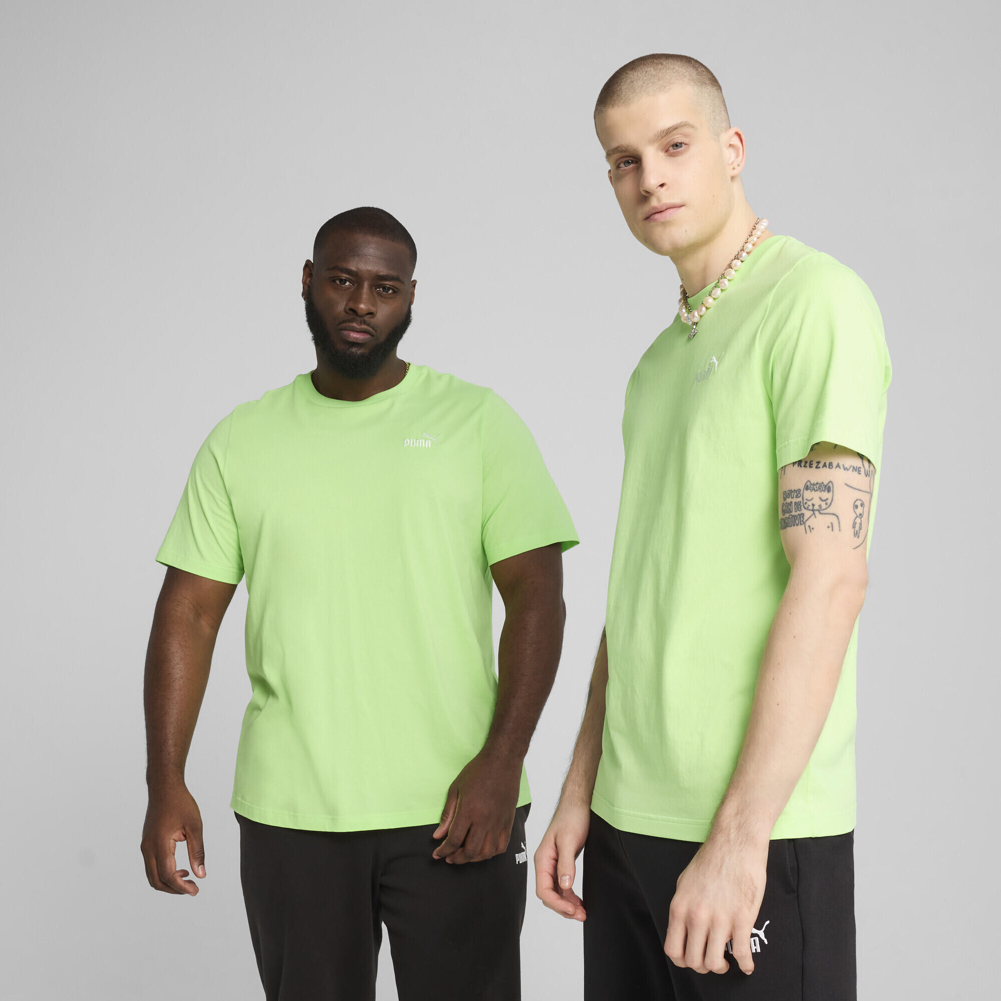 T-shirt Essentials con logo piccolo N. 1 da uomo PUMA Spring Fern Green 2/7