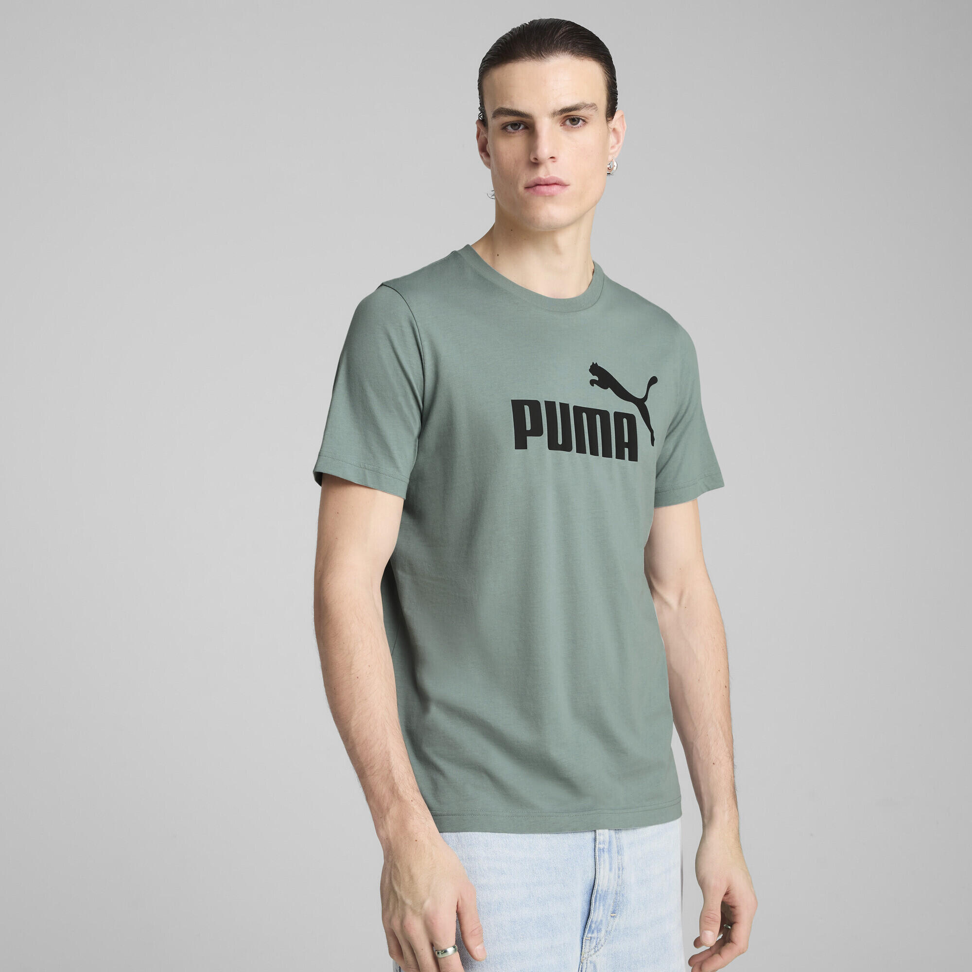 Camiseta ESS con logo n.º 1 Hombre PUMA Green Moon 2/7