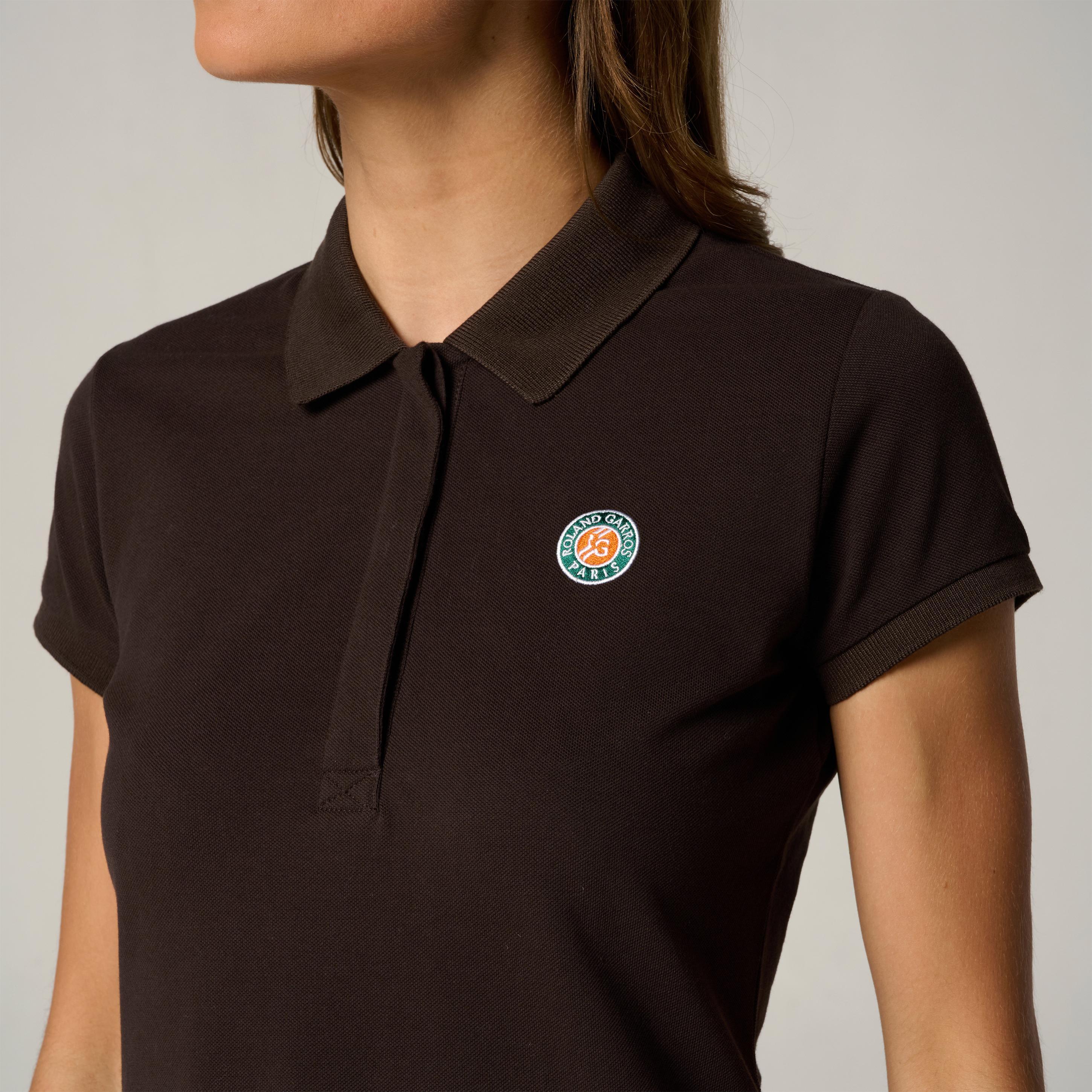 Polo Basique Femme Roland-Garros - Chocolat 2/4