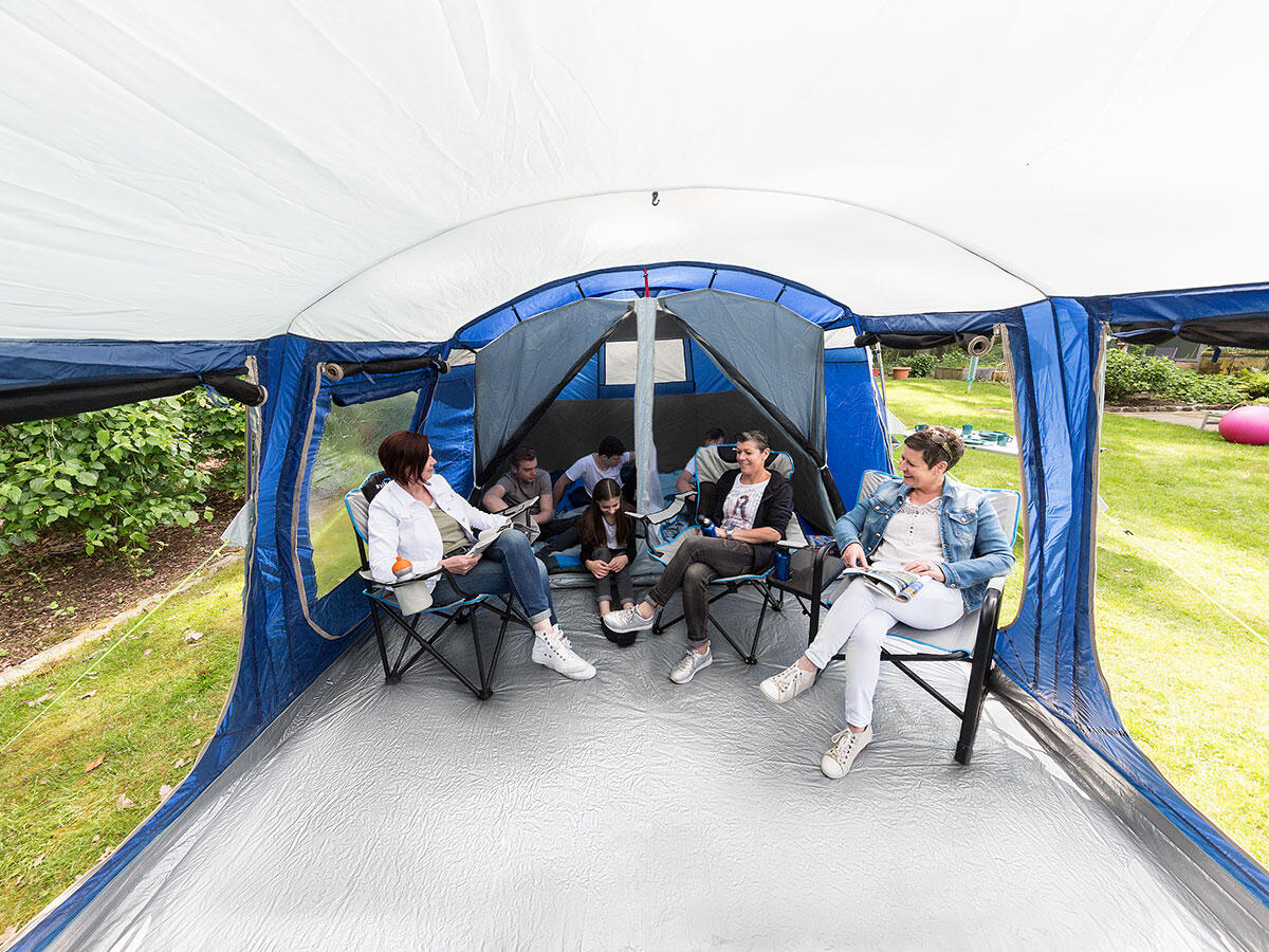 Tente tunnel familiale Montana 8 - camping - 8 Personnes - 3 cabines sombres 3/8