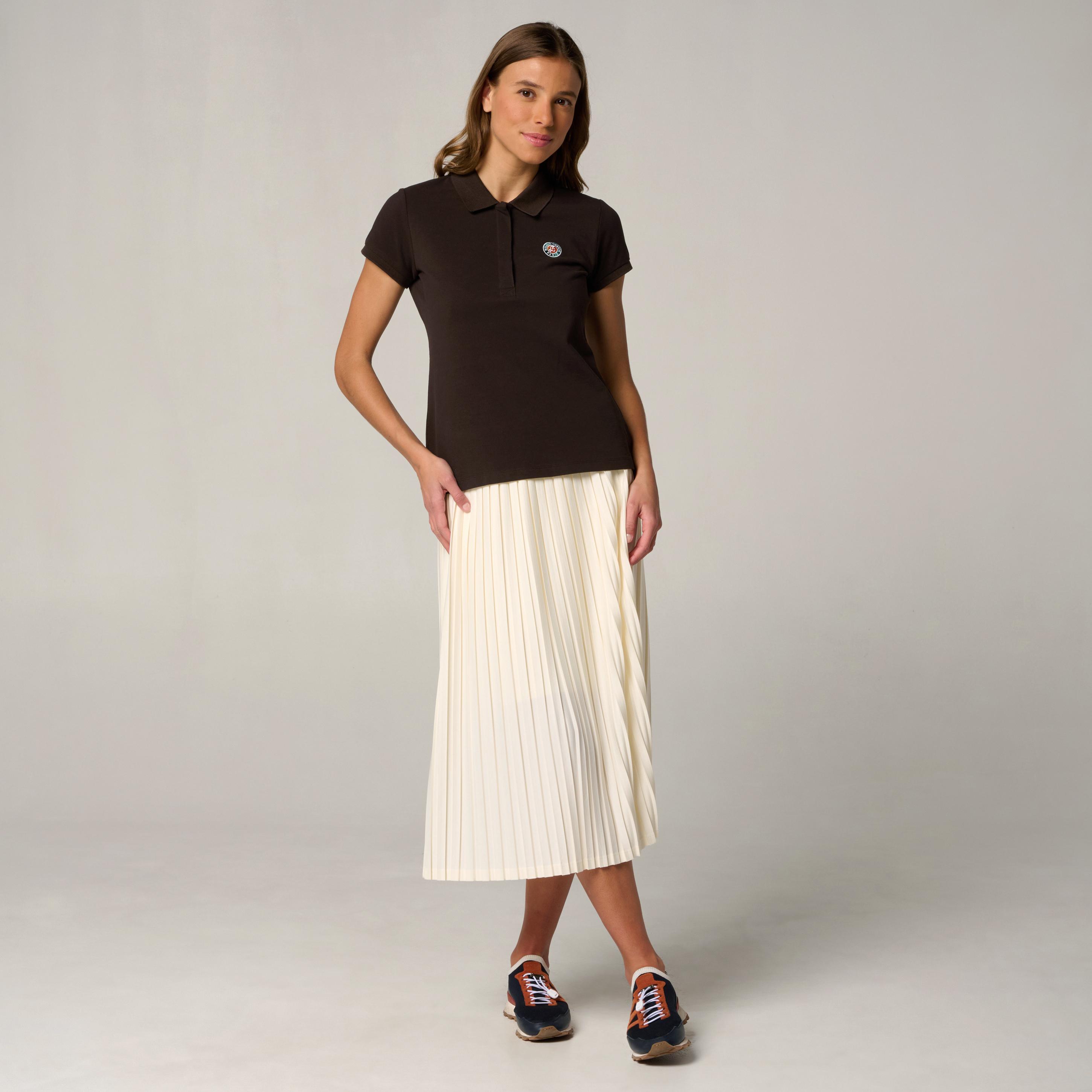 Polo Basique Femme Roland-Garros - Chocolat 3/4