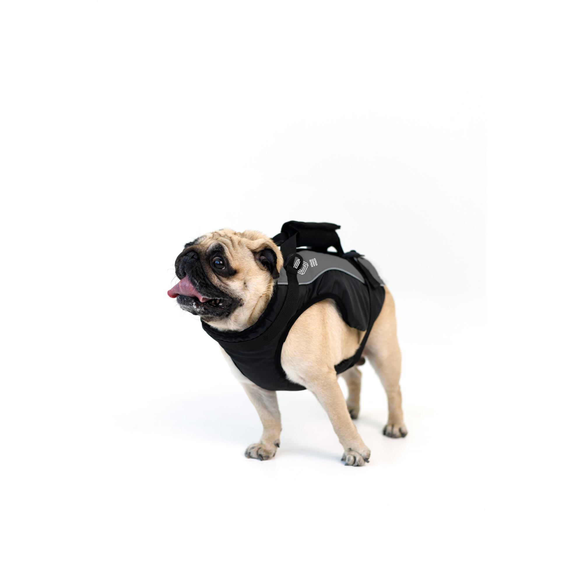 Vesta de salvare AVA pentru caini, model DOGGY, Gri, ajustabila