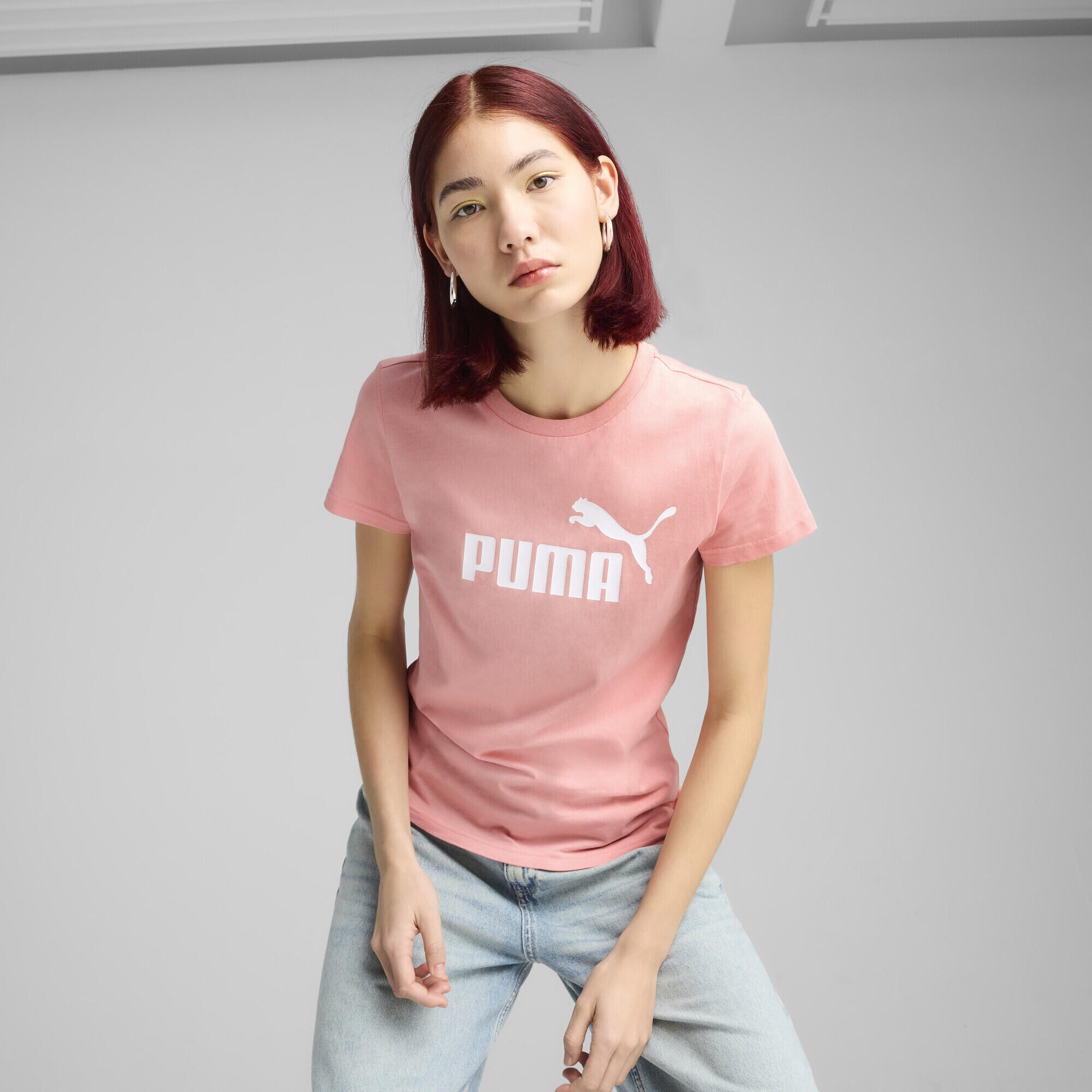 T-shirt con logo ESS N. 1 da donna PUMA Pink Fruit 2/7
