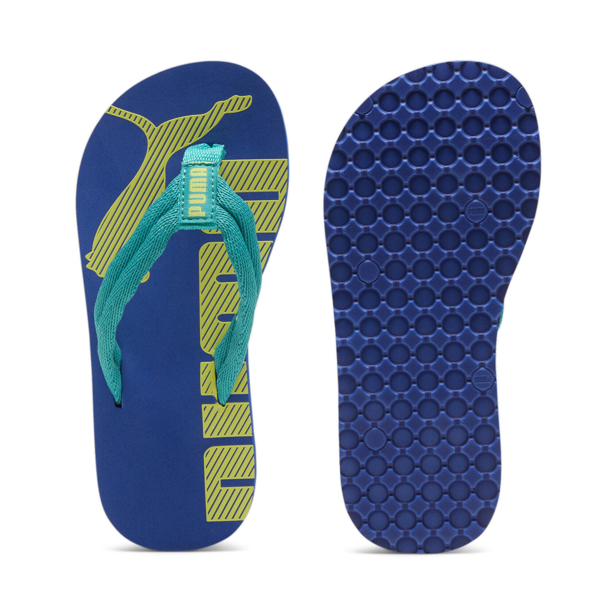 Epic Flip v2 Flip-Flops Kinder PUMA Sparkling Green Cobalt Glaze Lime Sheen Blue 3/7