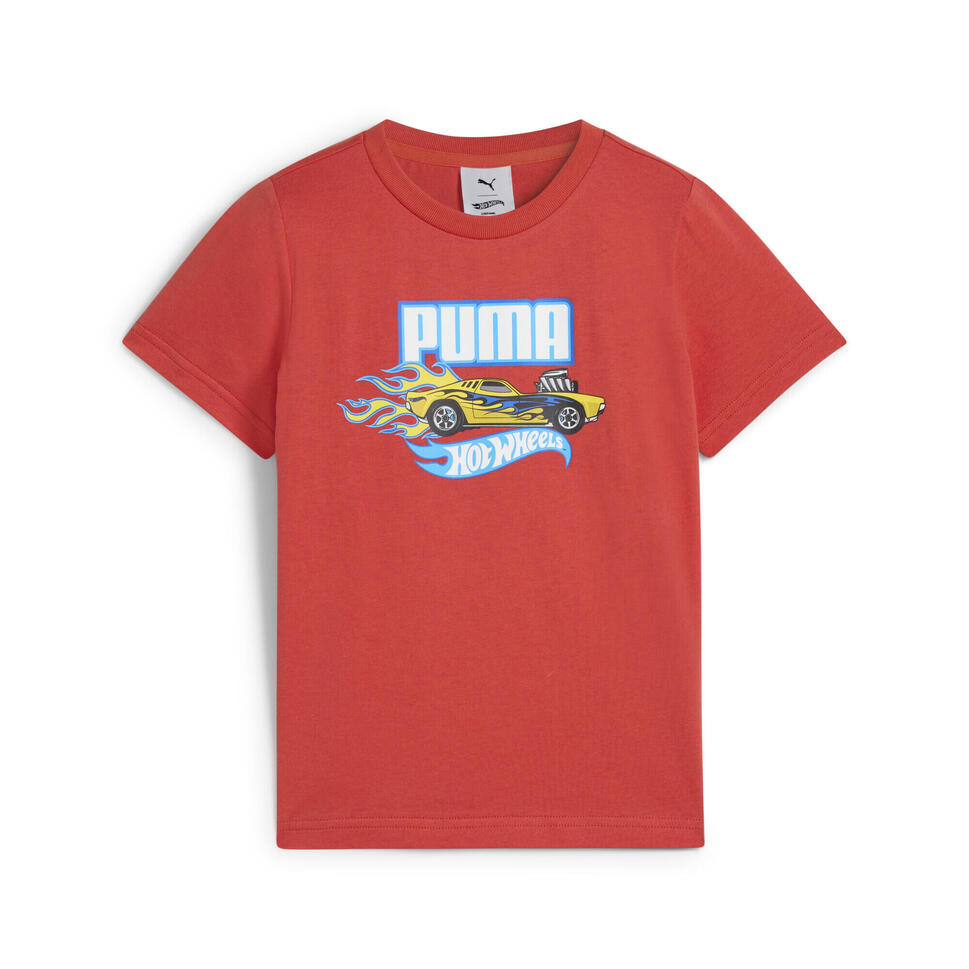 Dziecięca koszulka PUMA × HOT WHEELS™ z grafiką PUMA Red Fire