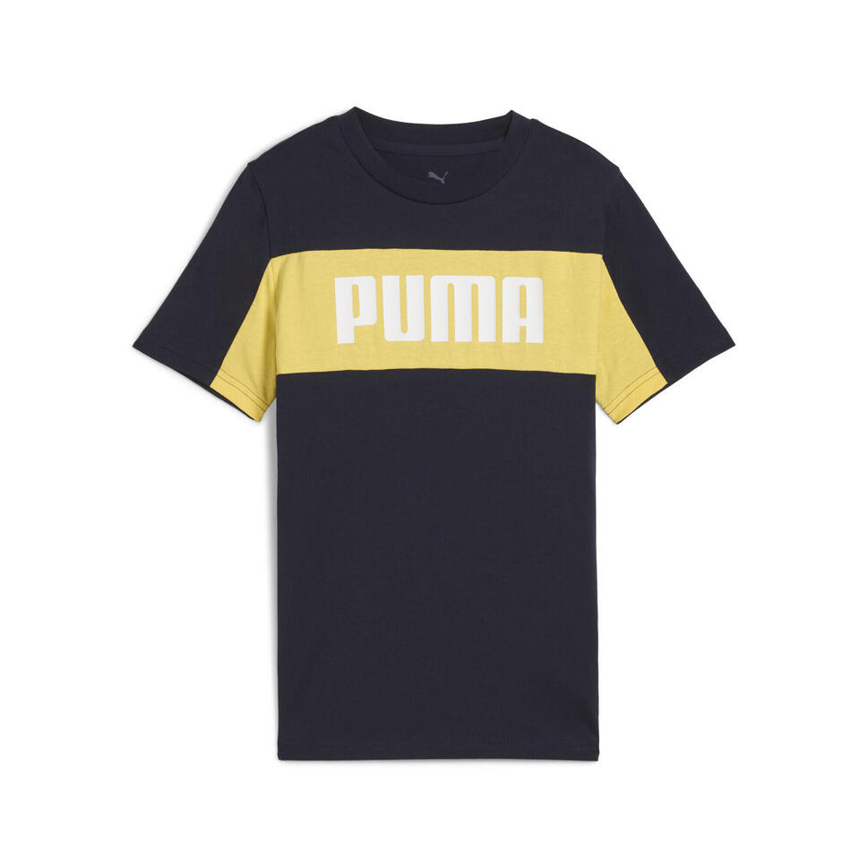 Młodzieżowa koszulka Essentials Block PUMA New Navy Blue
