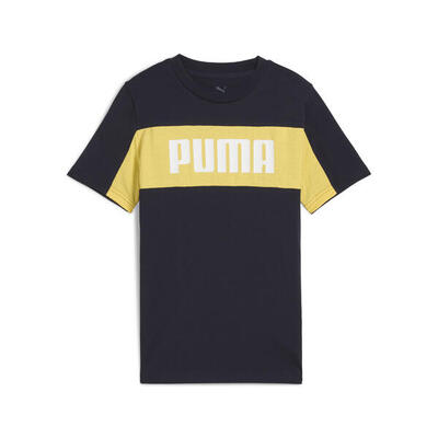 Essentials block t-shirt voor jongeren puma new navy blue